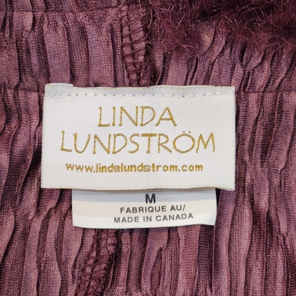 Beautiful Vintage 80's Linda Lundstrom Faux Fur Coller Maxi Dress Size Medium - Picture 8 of 11